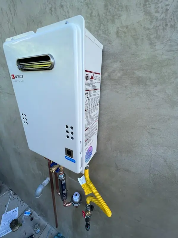 Tankless water heater installation for Patterson homes